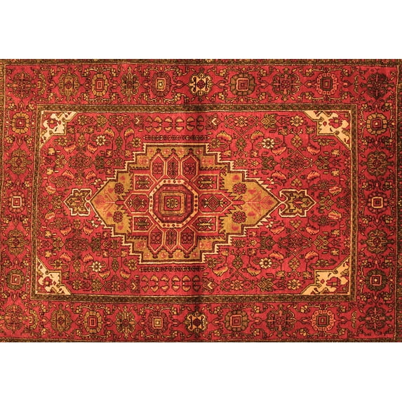 Ahgly Company Indoor Rectangle Persian Orange Traditional Area Rugs, 4' x 6'