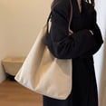 thumbnail image 5 of Women Suede Shoulder Bag Fall Winter Fashion Crossbody Purse Handbag Tote, 5 of 6
