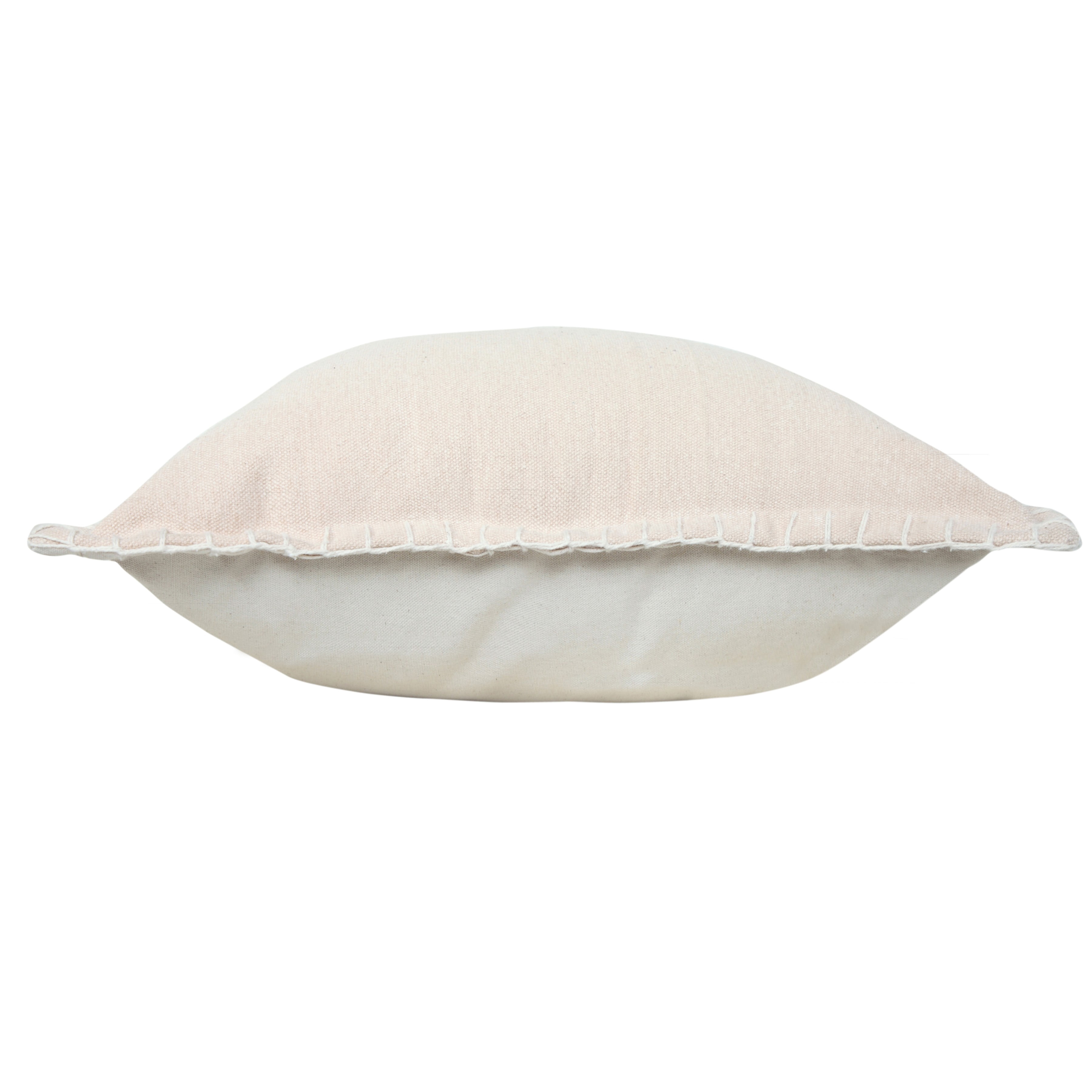 Harlow Hill Wilma 20" x 20" Solid Cotton Adult Decorative Feather Filled Pillow, Beige