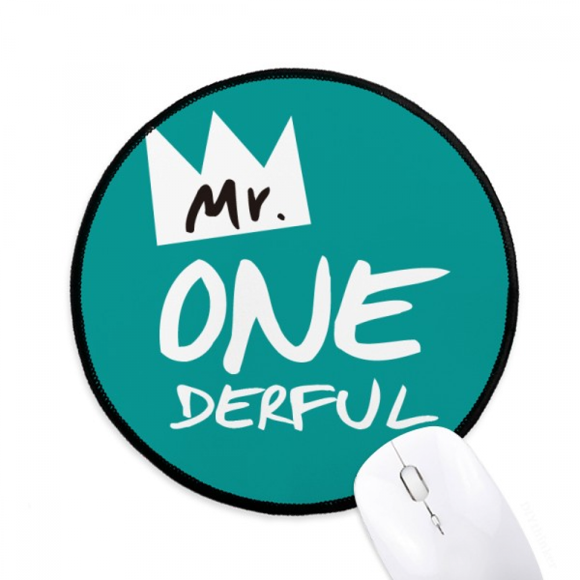Good Mr Crown Art Deco Fashion Mouse Pad Desktop Office Round Mat for Computer