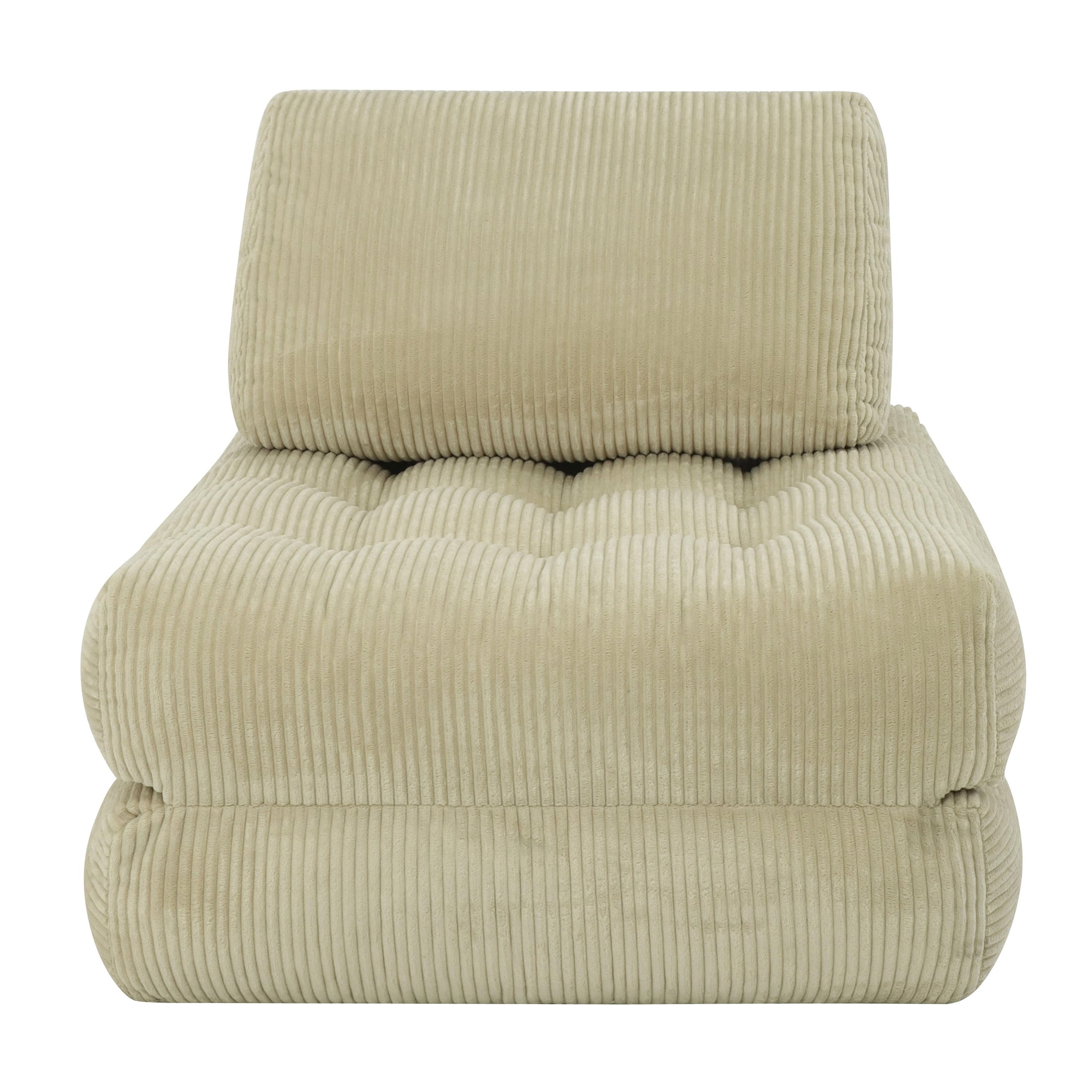 PAPROOS Bean Bag Chair for Adults, Corduroy Bean Bag Lounger, Convertible Floor Sofa Bed, Comfy Lounge Chair with Back Support for Bedroom, Dorm, Game Room and Living Room, Camel
