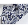 thumbnail image 2 of Japanese Bed Runner Set, Abstract Flower-Like Whimsical Motifs Repetitive Pattern Illustration, Decorative Bedding Scarf & 2 Pillow Shams for Hotels Homes, Queen, Dark Violet Blue White, by Ambesonne, 2 of 3
