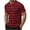Red, variant on Mens Henley Shirts Casual Fashion Striped Short Sleeve Crewneck T Shirt Summer Mesh Muscle Stylish Tees Tops