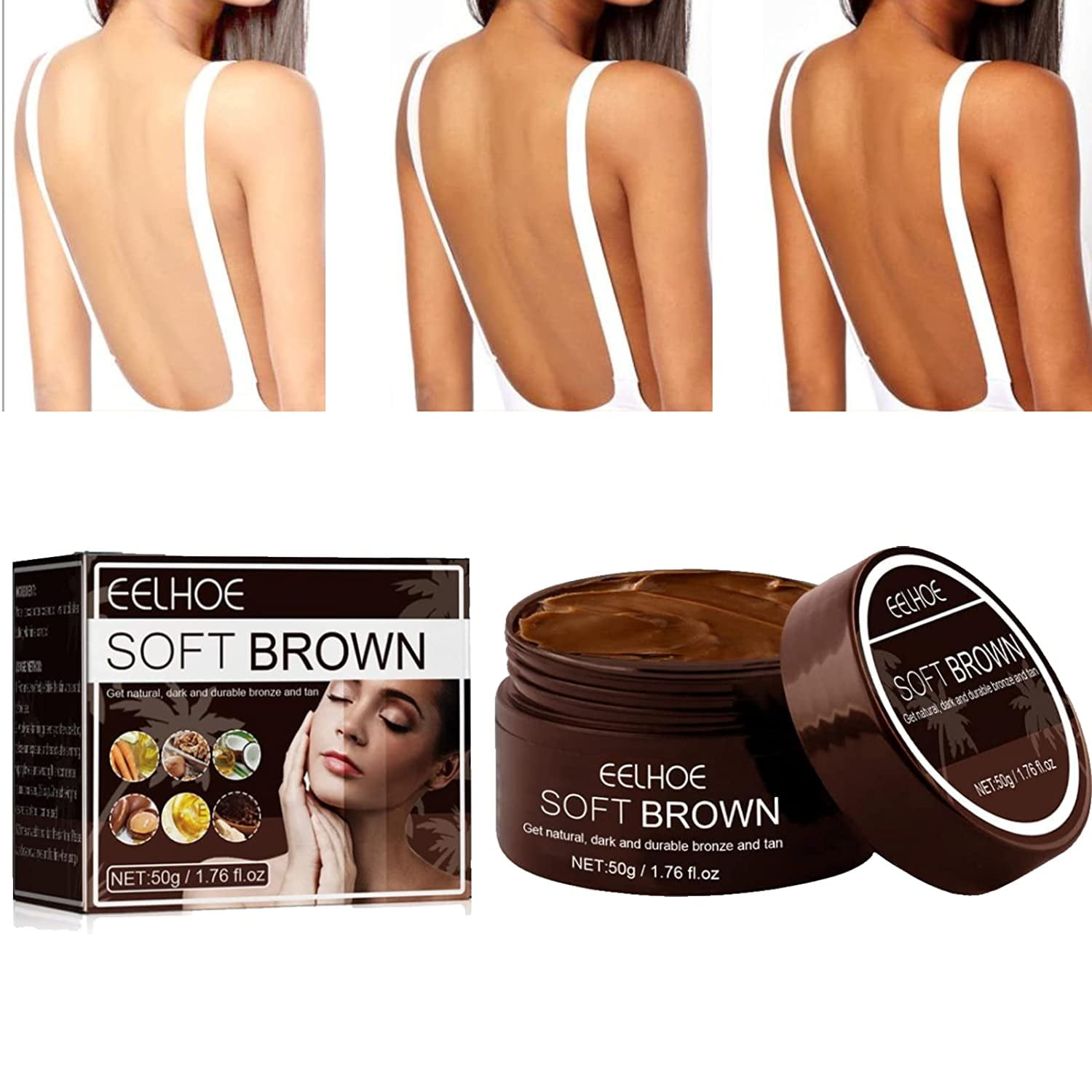 Eelhoe Tanning Gel, Brown Tanning Gel, Eelhoe Soft Brown Intensive