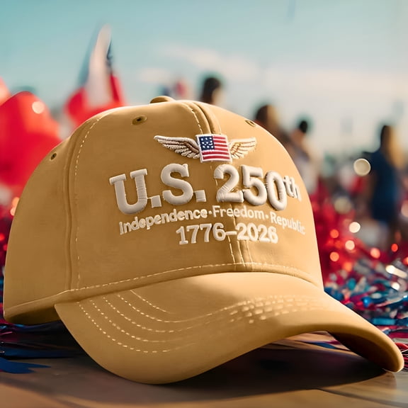 TELOLY 1 Pcs United States 250Th Anniversary Hat, Patriotic Adjustable Baseball Cap, 250 Anniversary Usa Hat Unisex