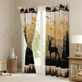 thumbnail image 3 of YST Bear Deer Window Curtains 52x63 inch,Rustic Elk Moose Mountain,Curtains & Drapes for Teens Adults,Wood Plank Decorative Blackout Curtains,Hunting Animals Pine Curtains for Living Room, 3 of 6