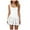 White, variant on Pimfylm Women's Regular-Fit Cotton Sateen Smocked Bodice Short Dress Green, S