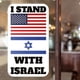 thumbnail image 4 of América se encuentra con la bandera de Israel, pegatina de banderas israelíes, calcomanía para la pared de la ventana del autobús, 4 of 7