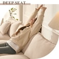 thumbnail image 6 of LAKPS 3-Seat Sectional Sofa Couch, Cloud-Style Deep Seating Sleeper Sofa with Included Throw Pillows, Linen Upholstery, Modern Living Room Sofa, Cream White, 6 of 8