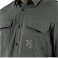 thumbnail image 3 of Guy Harvey Men's Long Sleeve Heather Textured Cationic Fishing Shirt, Charcoal, Medium, 3 of 7