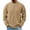 Khaki, variant on LEKWK Quarter Zip Pullover for Men Stand Collar Long Sleeve Ribbed Sweatshirt Soft Stretch Relaxed Fit Casual Sweater Top for Work Travel Outdoor Layering and Everyday Fall Winter Wear Navy S