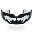 thumbnail image 1 of (Junior (<11), Black Fangz) - SAFEJAWZ Mouthguard. Slim Fit, Full Contact Gum Shield for Rugby, MMA & Boxing., 1 of 12