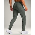 thumbnail image 2 of Pantalones deportivos Pudolla Tall para hombre, largos, con bolsillos con cremallera, color verde salvia, 2 of 7