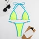 thumbnail image 5 of Conjuntos de bikini Prolriy para mujer, bikini de verano, traje de baño de playa de tela cómoda, conjunto de traje de baño dividido para mujer, trajes de baño para mujer, verde S, 5 of 5