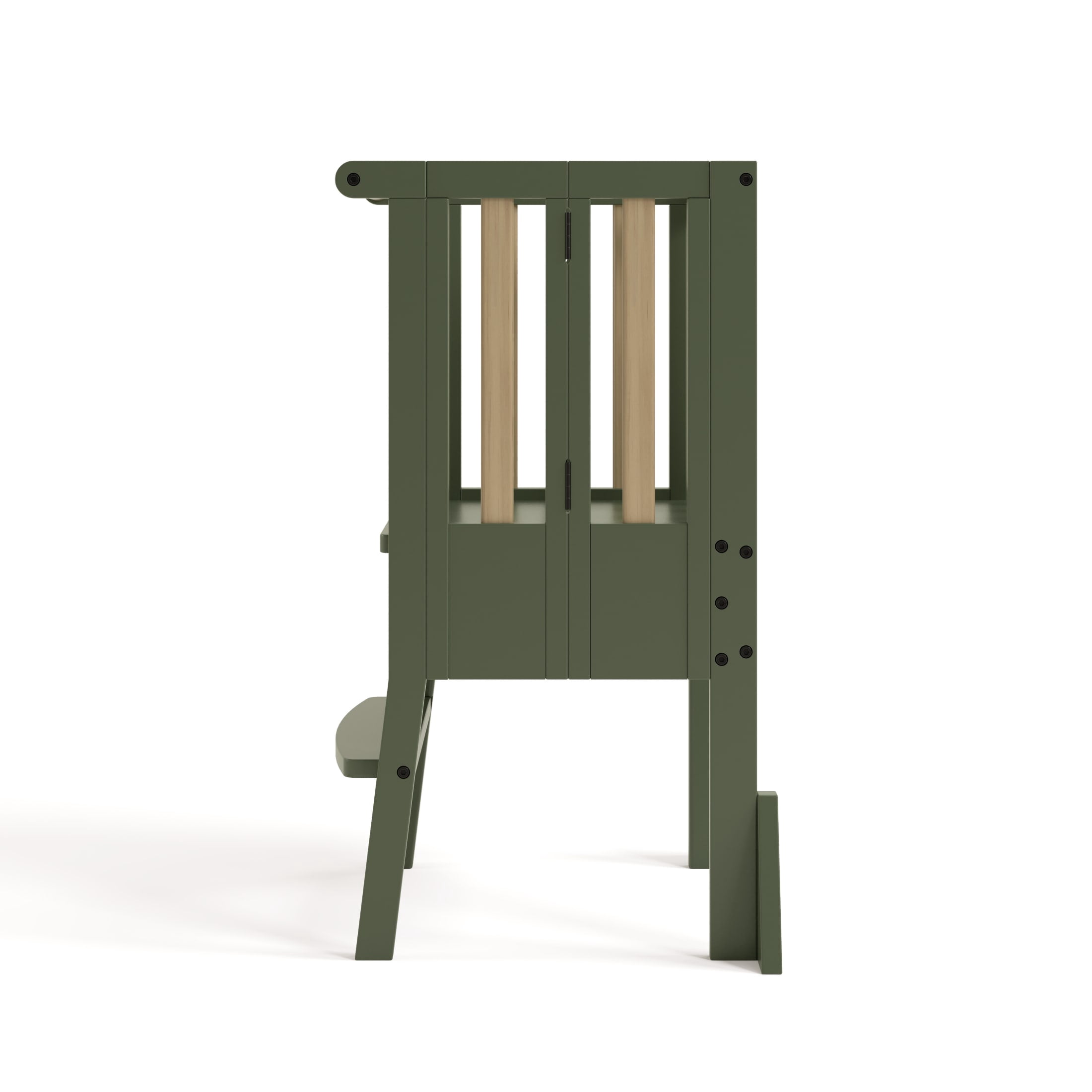 Storkcraft Toddler Montessori Foldable Step Stool - Olive and Driftwood