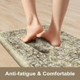 thumbnail image 3 of Anti Fatigue Fall Kitchen Mats, Boho Distressed Kitchen Floor Mats 17"x47"+17"x30", Non Slip Waterproof Kitchen Rugs, Padded Comfort Standing Mats for Laundry, Office, Sink, Desk Orange Multi, 3 of 6