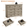 thumbnail image 2 of Accent 9 Drawer Dresser for Bedroom, Minimalism Chest of Drawers with Metal Handles and Sturdy Structure, Wood Dresser for Closet, Living Room, Entryway, and Hallway, 2 of 8