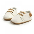 thumbnail image 4 of Newborn Baby Boy High Grade PU Lace-up Non-slip Soft Sole Toddler Frist Waliking Shoes, 4 of 11