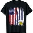 thumbnail image 2 of URUGUAYAN ROOTS | Half American Flag | URUGUAY T-Shirt, 2 of 3