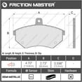 thumbnail image 3 of Friction Master MKD959 Front Semi-Metallic Brake Pads Replacement Set, 3 of 3