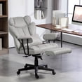 thumbnail image 2 of HOMCOM Big and Tall Office Chair with Foot Rest, High Back Desk Chair, Grey, 2 of 10