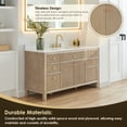 thumbnail image 5 of Cerrito 60" Single Wood Vanity in Nature Oak Engineered Stone Top no Mirror, 5 of 15