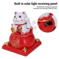 thumbnail image 3 of Solar Lucky Cat Statue Automatic Waving Arm Wealth Welcoming Cash Register Home Decor, 3 of 7