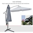 thumbnail image 3 of Outsunny 9FT Offset Hanging Patio Umbrella Cantilever Umbrella, Dark Grey, 3 of 8