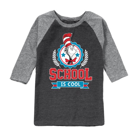 Dr. Seuss - School Is Cool - Toddler And Youth Raglan Graphic T-Shirt