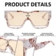 thumbnail image 3 of Gafas de sol personalizadas con montura cuadrada para uñas de arroz, gafas de sol de moda con montura grande, hechas de PC, 3 of 5