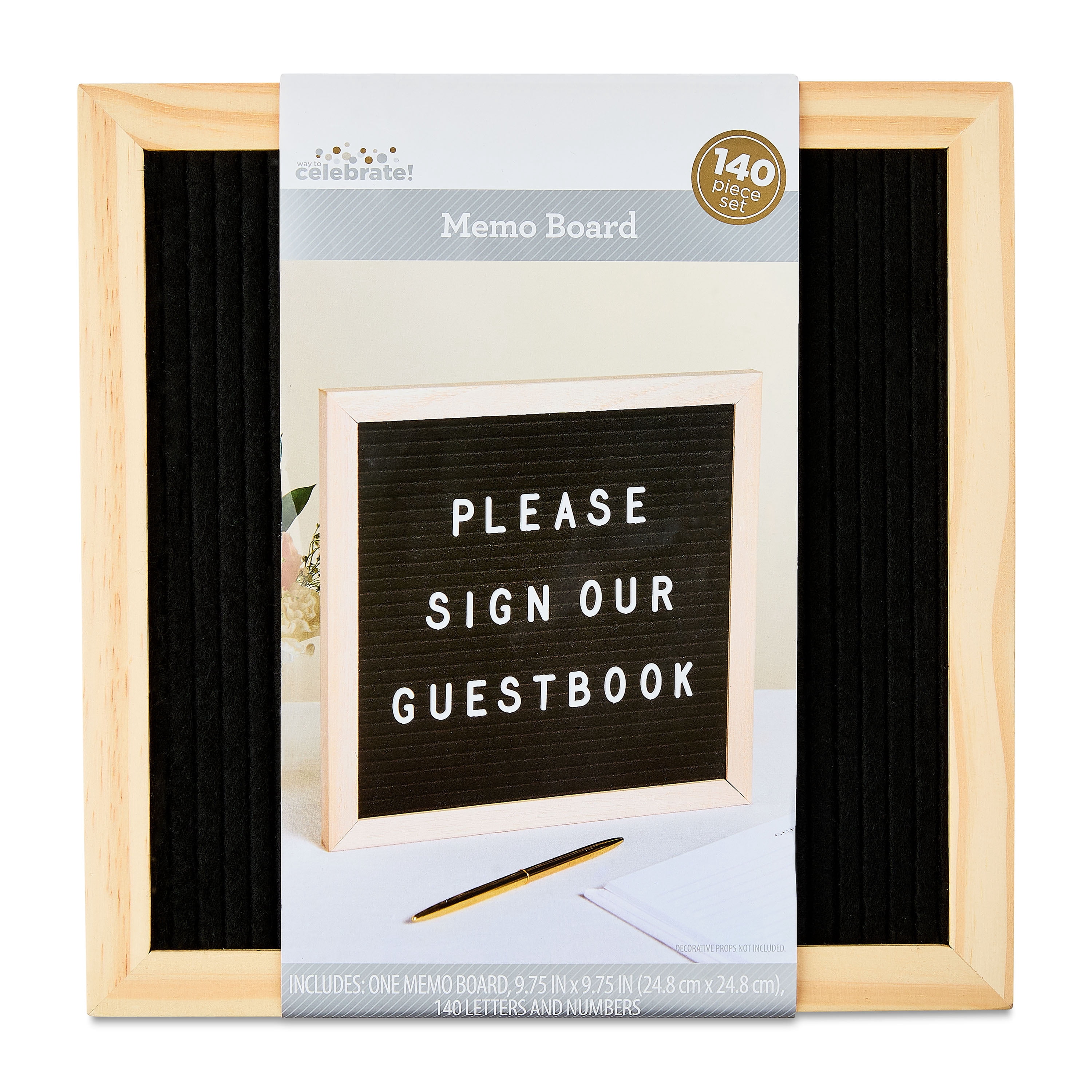 Felt Letter Message Board Set, 10" x 10", 140 Pieces, by Way To Celebrate