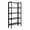 Black, variant on Pemberly Row Modern Solid Wood 4-Shelves Folding Bookcase in White