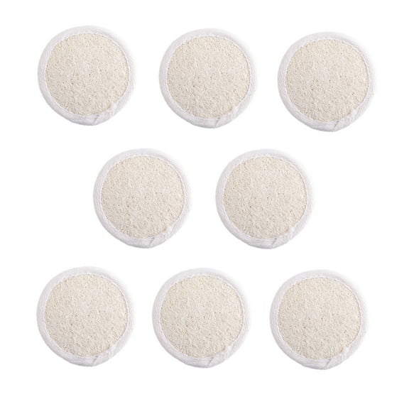Exfoliating Facial Loofah Scrubbers Natural Face Cleanser Sponges 8 Count