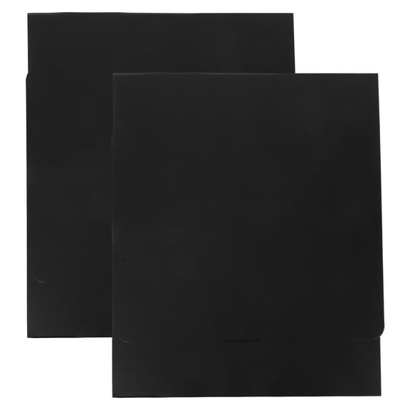 Soimiss 2Pcs Black Desktop Privacy Screens Plastic Divider for Office and Home