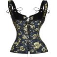 thumbnail image 2 of Womens PVC Renaissance Lace up Boned Bustier Jarretière Sangles, 2 of 7