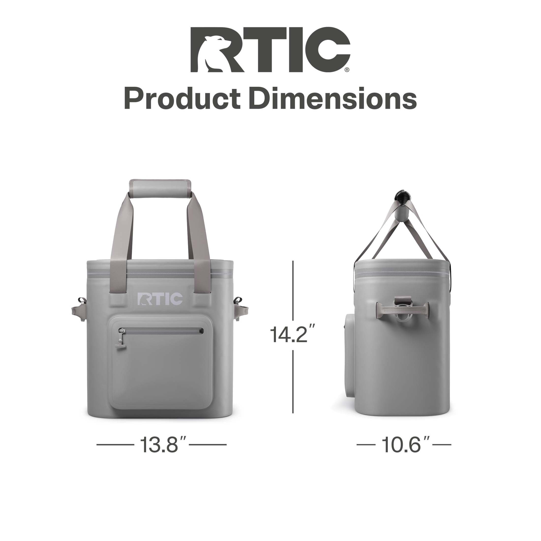 RTIC 20 Can Ultra-Tough Soft Cooler Pro, Leakproof Cooler, Waterproof Zipper, Graphite