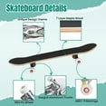 thumbnail image 4 of 31'' Complete Skateboard 7 Layer Canadian Maple Double Kick Deck Skateboards pit bull terrier animal shelter hoping to be adopted lonely Skate Board for Beginner Adult Gifts, 4 of 5