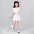 thumbnail image 4 of Bmisegm Girls Skort High Waist Pleated Skort with Decorative Button Detail A Line Short Skort for Daily Casual Wear Back to School Clothes 12-13 Years, 4 of 9