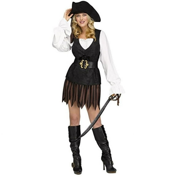 Fun World Rustic Pirate Captain Buccaneer Caribbean Queen Womens Costume