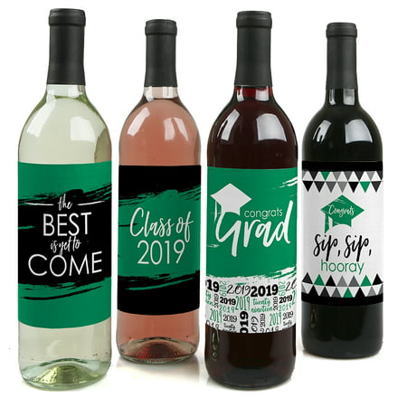 Green Grad - Best is Yet to Come - Green 2019 Graduation Party Decorations for Women and Men - Wine Bottle (Best Diving Light 2019)