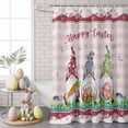 thumbnail image 6 of Shower Curtain for Bathroom Easter Gnomes with Colorful Eggs Waterproof Bath Curtains Shower Curtains with Hooks,Butterfly Florals on Pink Checker Bathroom Curtain Privacy Drapes for Bathtubs 36x72in, 6 of 9