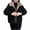 Black, variant on Hvyesh Women's Winter Casual Coat Trendy Lapel Sherpa-Lind Jackets Plus Size Button Down Puffer Jacket Long Sleeve Padded Outerwear Coats