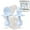 Ice Blue, variant on Grabease Baby Feeding Utensil Set - Ergonomic Self-Feeding & Toddler Spoon & Fork - Sturdy Plastic Training Silverware for Toddlers - Travel Pouch & Silverware for 1-Year-Olds - Lavender, Pack of 1