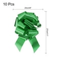 thumbnail image 2 of Metallic Large Big Pull Bow Gift Wrapping Bows Ribbon for Wedding Car Baskets Presents Christmas Dark Green-8 inch, 2 of 6