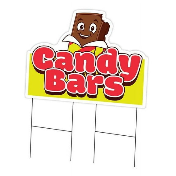 SignMission  24 x 36 in. Yard Sign & Stake - Candy Bars
