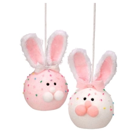 Set of 2- 14" Fabric Sprinkle Bunny Cake Pops
