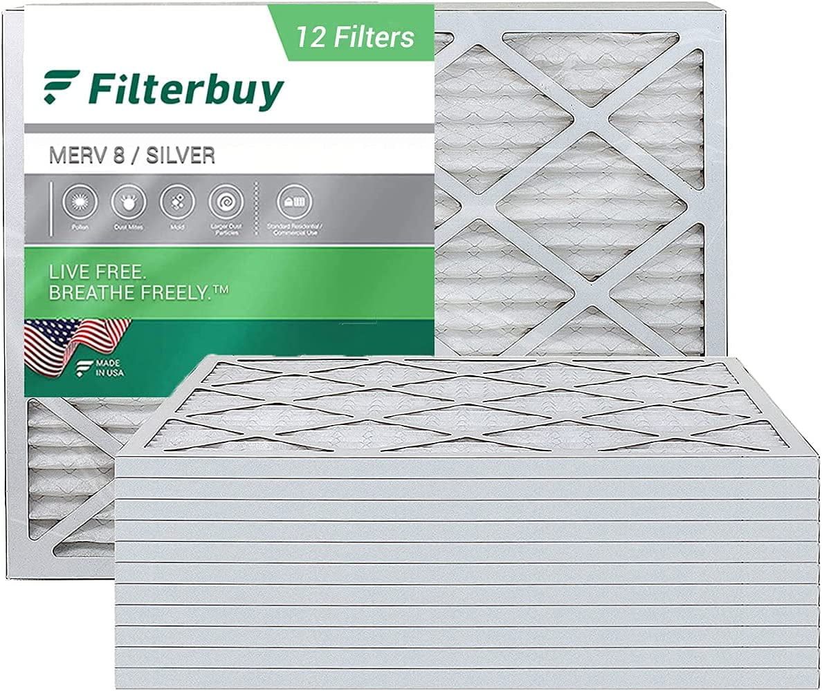 12 Pack 14x30x1 MERV 8 AC Furnace Air Filters 