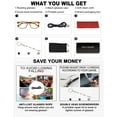 thumbnail image 5 of OCCI CHIARI Men's Reading Glasses 1.5 Square Readers 1.0 1.25 1.5 1.75 2.0 2.25 2.5 2.75 3.0 3.5 4.0 5.0 6.0(Tortoise 1.50)with Acrylic Lens, 5 of 6
