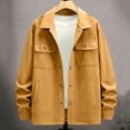 thumbnail image 6 of Riecok Cargo Jacket Men Long Sleeve Button down Coats Lapel Collar Jackets Casual Fall Outerwear with Pocket 2XL, 6 of 8
