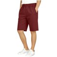 thumbnail image 2 of HAOTAGS Boys Shorts with Pockets,Elastic Waistband Stretch Slim Summer School Uniforms Shorts Wine Size 13, 2 of 7